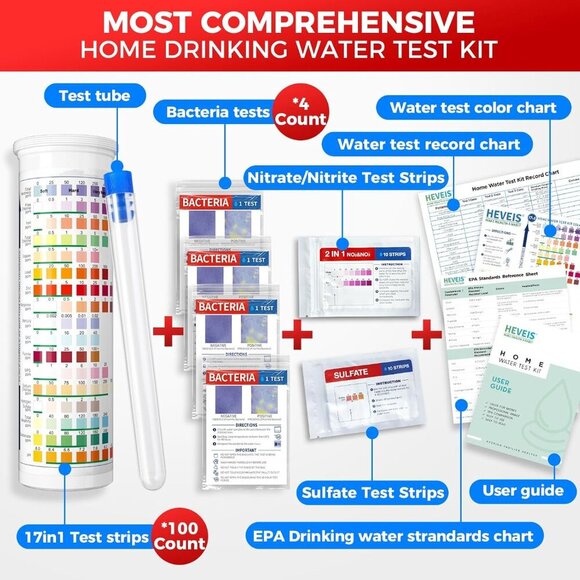21-in-1 Home Drinking Water Testing Kit - 120 Strips + 4 Bacteria Tests - NEW - Picture 6 of 6
